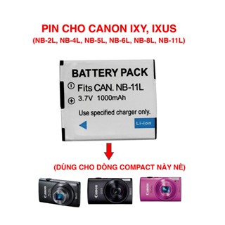 Pin Canon NB-1L, NB-2L, NB-3L, NB-4L, NB-5L, NB-6L, NB-7L, NB-8L, NB-10L, NB-11L, NB-12L, NB-13L máy ảnh Canon ixus, ixy