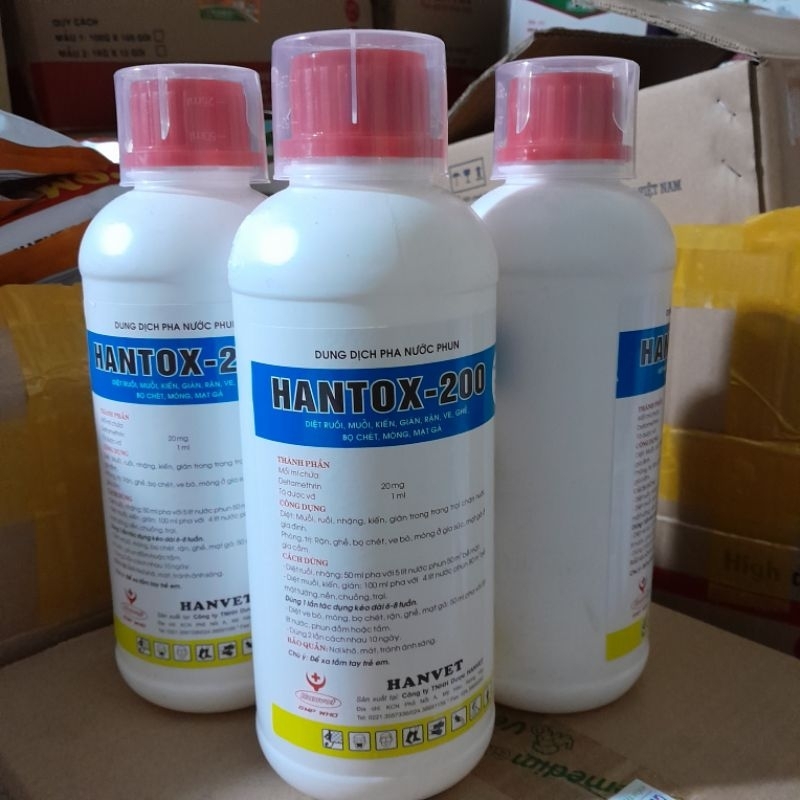 Hantox 200 1lít diệt ruồi muỗi, kiến, bọ chét...