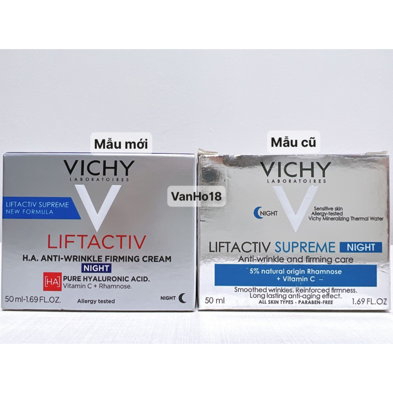 USA_Kem dưỡng da chống lão hoá ban đêm VICHY LIFTACTIV Supreme Night 50ml_ Bản Mỹ