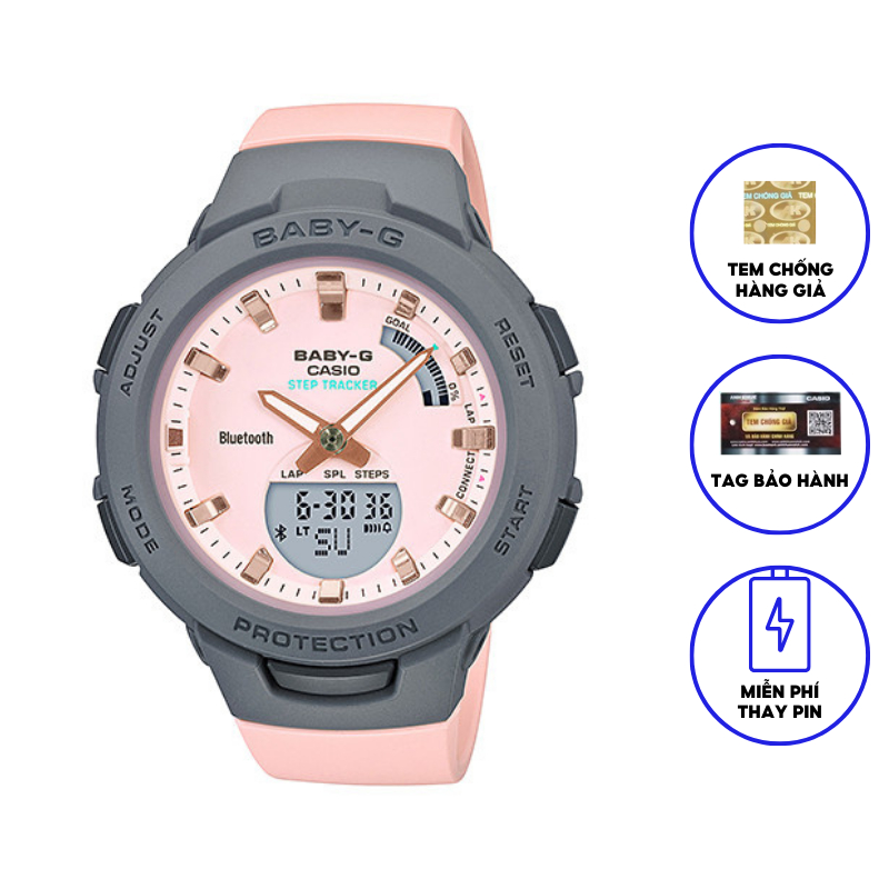 Đồng Hồ Nữ Casio Dây Nhựa BABYG BSA-B100MC-4ADR Chính Hãng