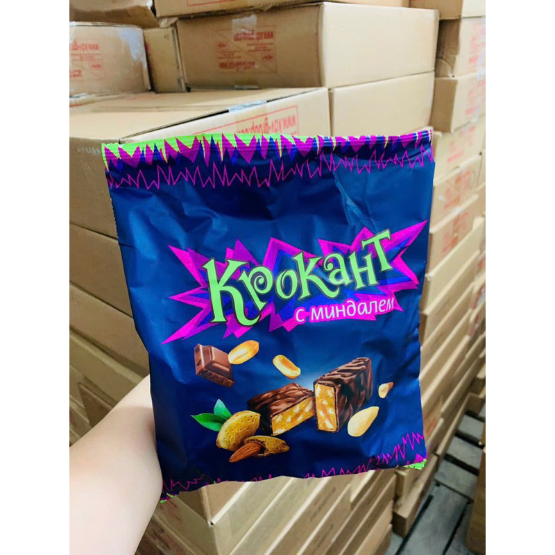 Kẹo tím Nga, Kẹo Sô-cô-la hạnh nhân Nga, Kẹo Kpokaht 180g, 500g