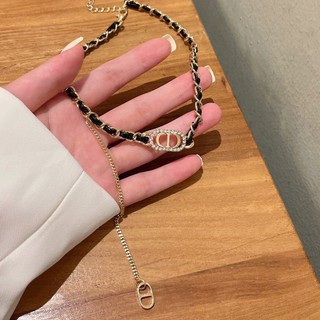 ( 2 màu) Vòng cổ Choker dây da C D