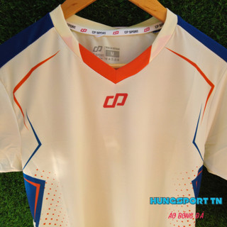 Quần áo bóng đá CP 01 vàng kem, áo bóng đá thiết kế, hàng không logo, quần áo in tên theo yêu cầu HUNGSPORT TN