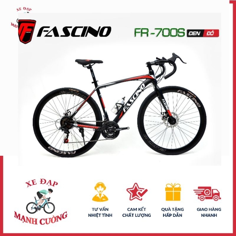 XE ĐẠP ĐUA  FASCINO FR700s CUỘC CONG 3 ĐĨA 7 LÍP, SIZE 48 HÀNG CHUẨN CHÍNH HÃNG, CHẤT LƯỢNG.