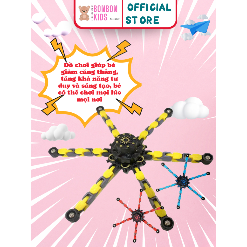 Đồ chơi con quay spinner, Robot biến hình vui nhộn phát triển tư duy cho bé