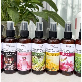 Xịt thơm quần áo,chăn màn,thơm phòng - body hương nước hoa chiết xuất tinh dầu thiên nhiên FÊLA