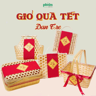 Giỏ Tre Đựng Quà Đẹp, Giỏ Quà Tết 2024, Giỏ Đan Tre Vuông