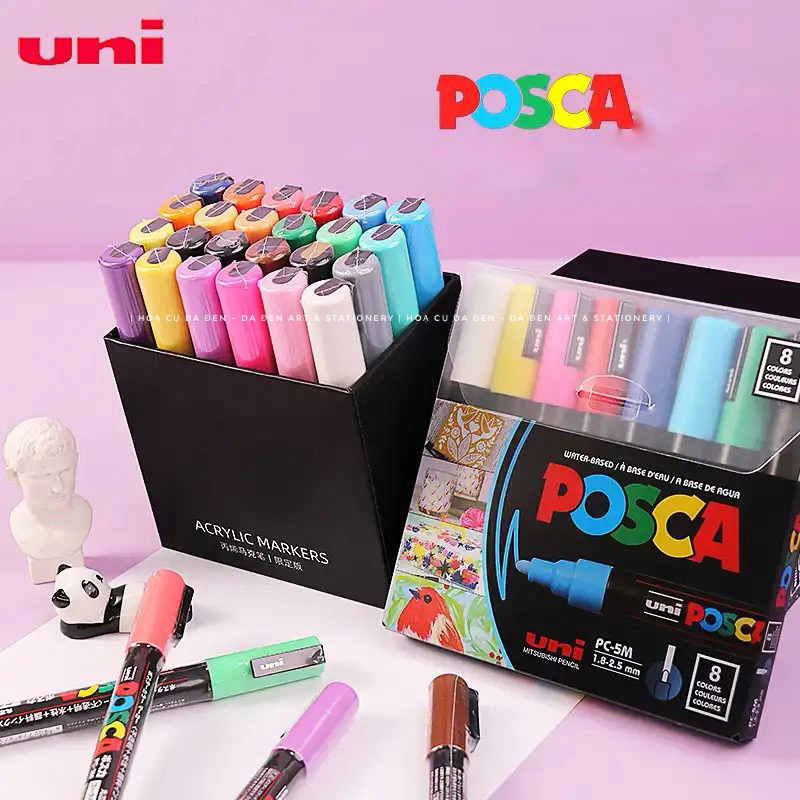 Bộ Bút Vẽ Uni Posca Cao Cấp | Full Nét 1M 3M 5M