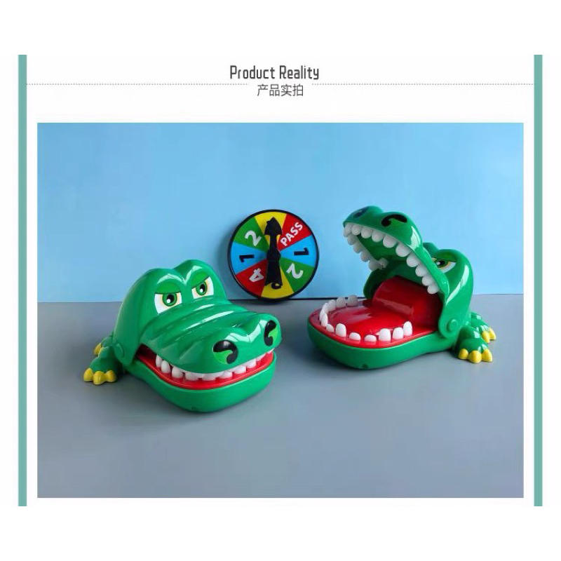 Đồ chơi khám răng cá sấu, cá sấu cắn tay Crocodile Dentist cho bé vui nhộn