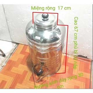 (Q9HCM) – Bình Đựng Nước Đá 2 Lớp – Bình Ủ Đá Cỡ Trung INOX Cao Cấp SUS 304 - Mã: BĐ30I3 – tr1 -