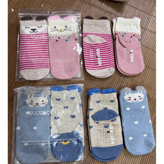 Set 2 đôi tất trẻ em 1-4 có đế chống trượt.