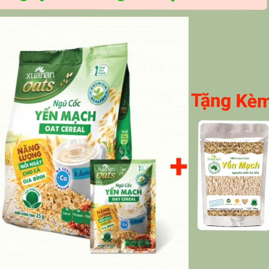 Ngũ Cốc Yến Mạch Ít Đường Xuân An 400g( Tặng YM 150g)_HSD: 2/2024
