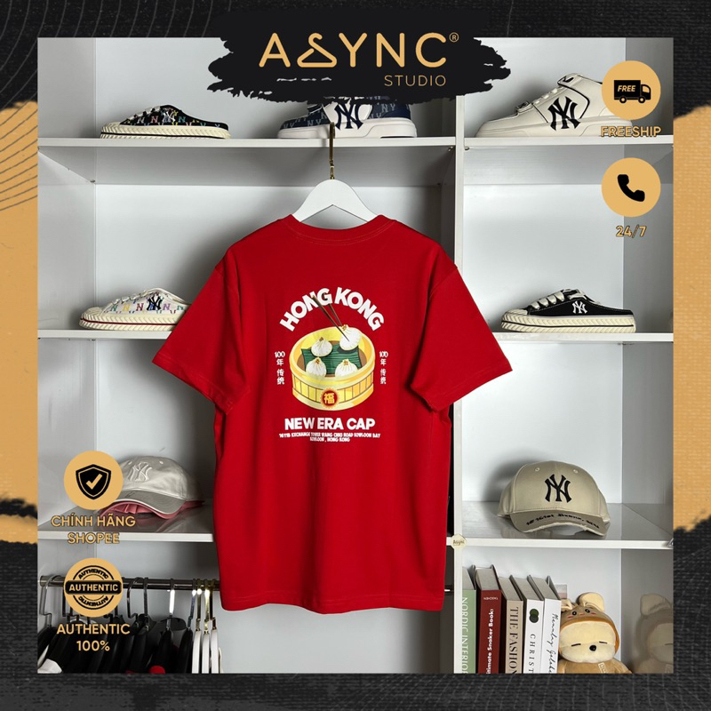 (Auth) Áo Thun New Era Cap x HongKong World Food Trip Màu Đỏ CODE: 12715203 - Async Studio