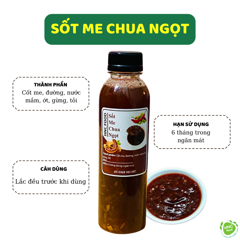 Combo 3 chai muối ớt xanh - đỏ - sốt me HNC chấm cả thế giới, combo sốt chấm thịt nướng và hải sản tiện lợi thơm ngon