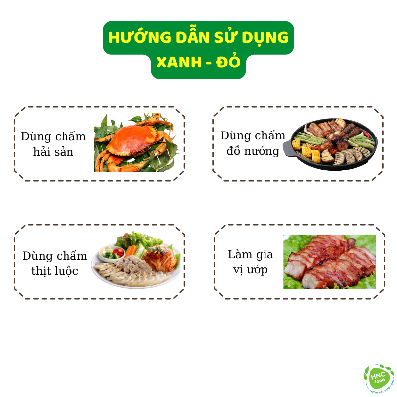 Combo 3 chai muối ớt xanh - đỏ - sốt me HNC chấm cả thế giới, combo sốt chấm thịt nướng và hải sản tiện lợi thơm ngon
