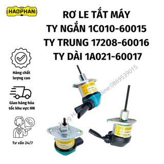 Rơ le, rơ le tắt máy, solenoid tắt máy Kubota điện áp 12V cao cấp hàng HPM gồm 3 loại ty ngắn, ty trung, ty dài