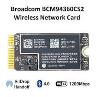 Card wifi macos và hackintosh windows BCM94360CS2 chipset Broadcom
