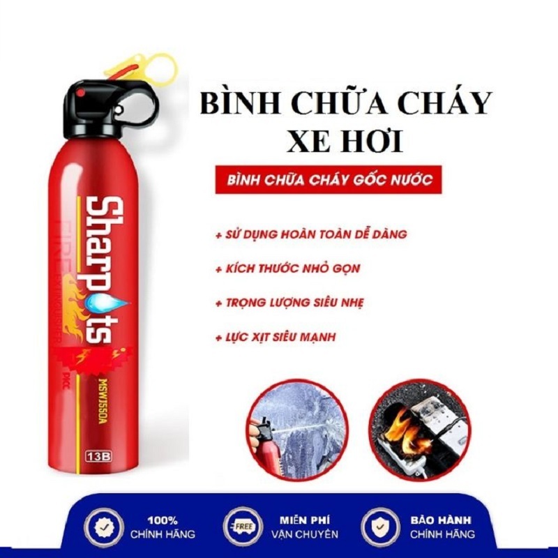 Bình chữa cháy cứu hỏa mini, Bình chữa cháy cứu hỏa mini trên ô tô xe hơi