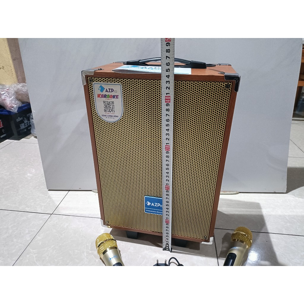 Loa kéo karaoke mini AZPro AZ 8 bluetooth 2 mic mẫu mới