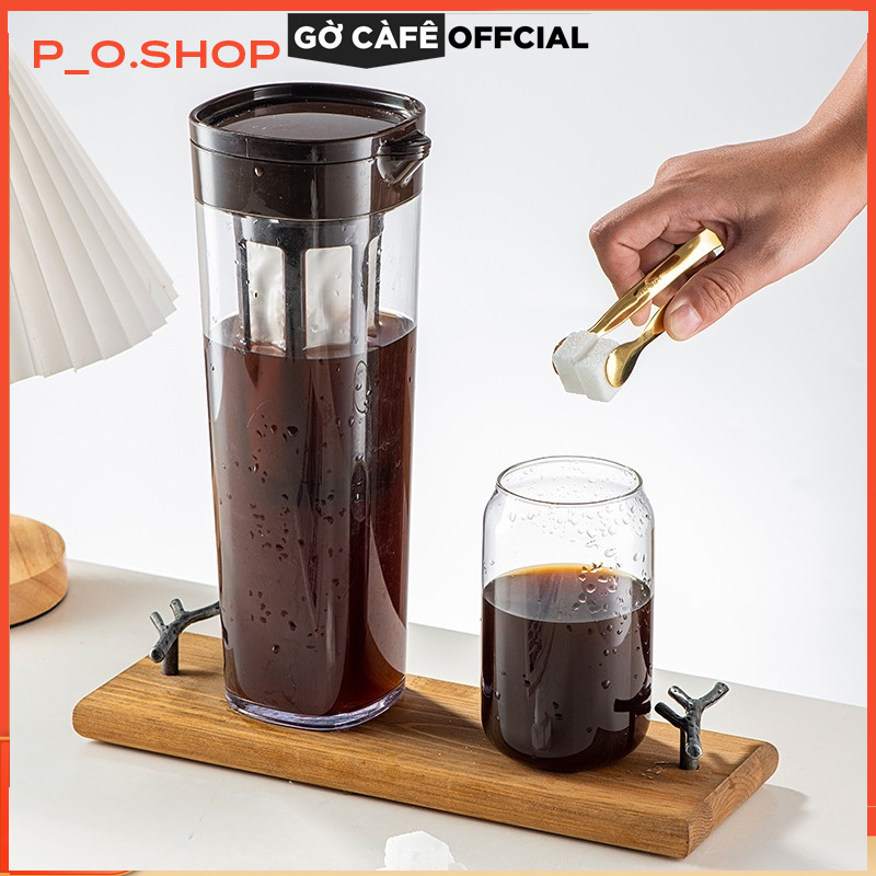 【🔥HCM 24H】Bình pha cafe COLD BREW (cà phê ủ lạnh) nhựa nguyên sinh ABS 1.1L-Lọc cốc-Gờ cafe