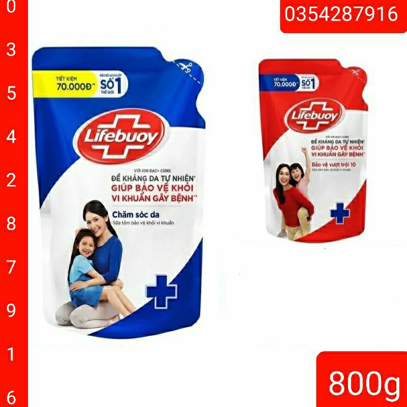 Sữa tắm LIFEBUOY túi 800g