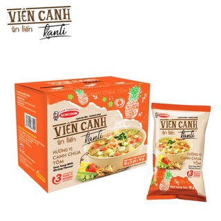 Hộp 5 viên canh ăn liền hương vị canh chua tôm sour soup with shrimp flavour instant soup kanli acecook