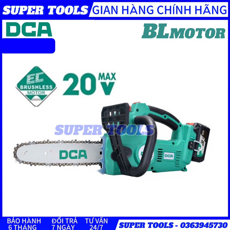 DCA MÁY CƯA XÍCH KHÔNG CHỔI THAN DÙNG PIN 20V ADML250Z