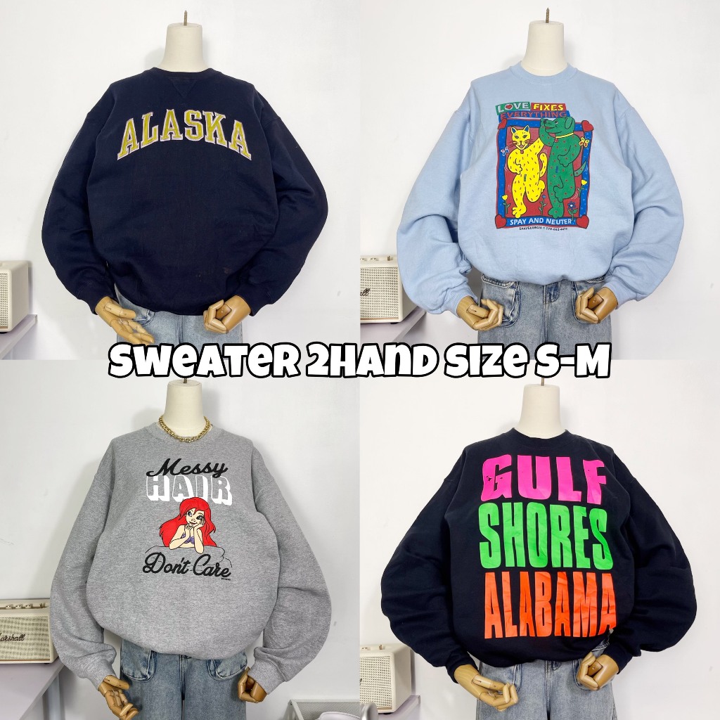 O-1 ÁO SWEATER 2HAND UNISEX BIGSIZE ĐƯỢC CHỌN MẪU