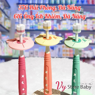 Bàn chải đánh răng xoay 360 độ siêu mềm cho bé từ 18 tháng tuổi
