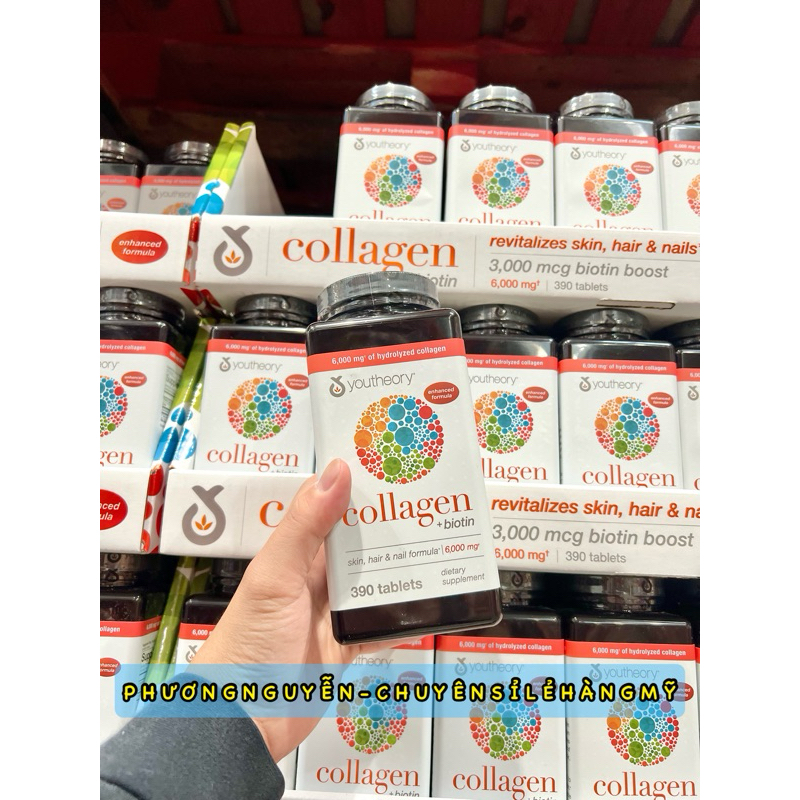 Collagen Viên Uống • COLLAGEN YOUTHEORY • TYPE 1, 2 & 3