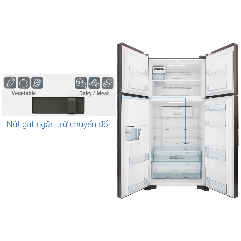 TỦ LẠNH HITACHI INVERTER 540 LÍT R-FW690PGV7X GBW