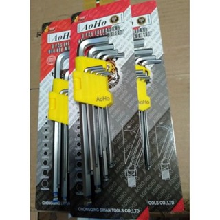 Bộ khóa lục giác bi hiệu Aoho, bộ 9 cây