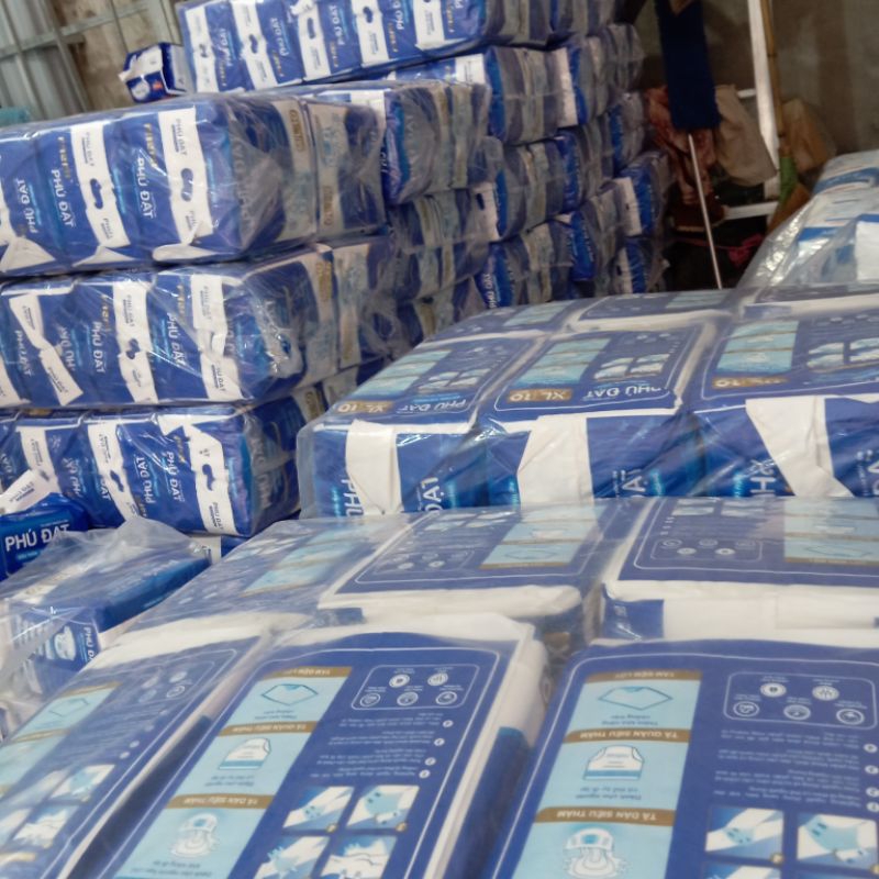 Bỉm dán phú đạt có vách chống chào ML: 45-70kg - XL : 65-100kg mềm mại siêu thấm hút