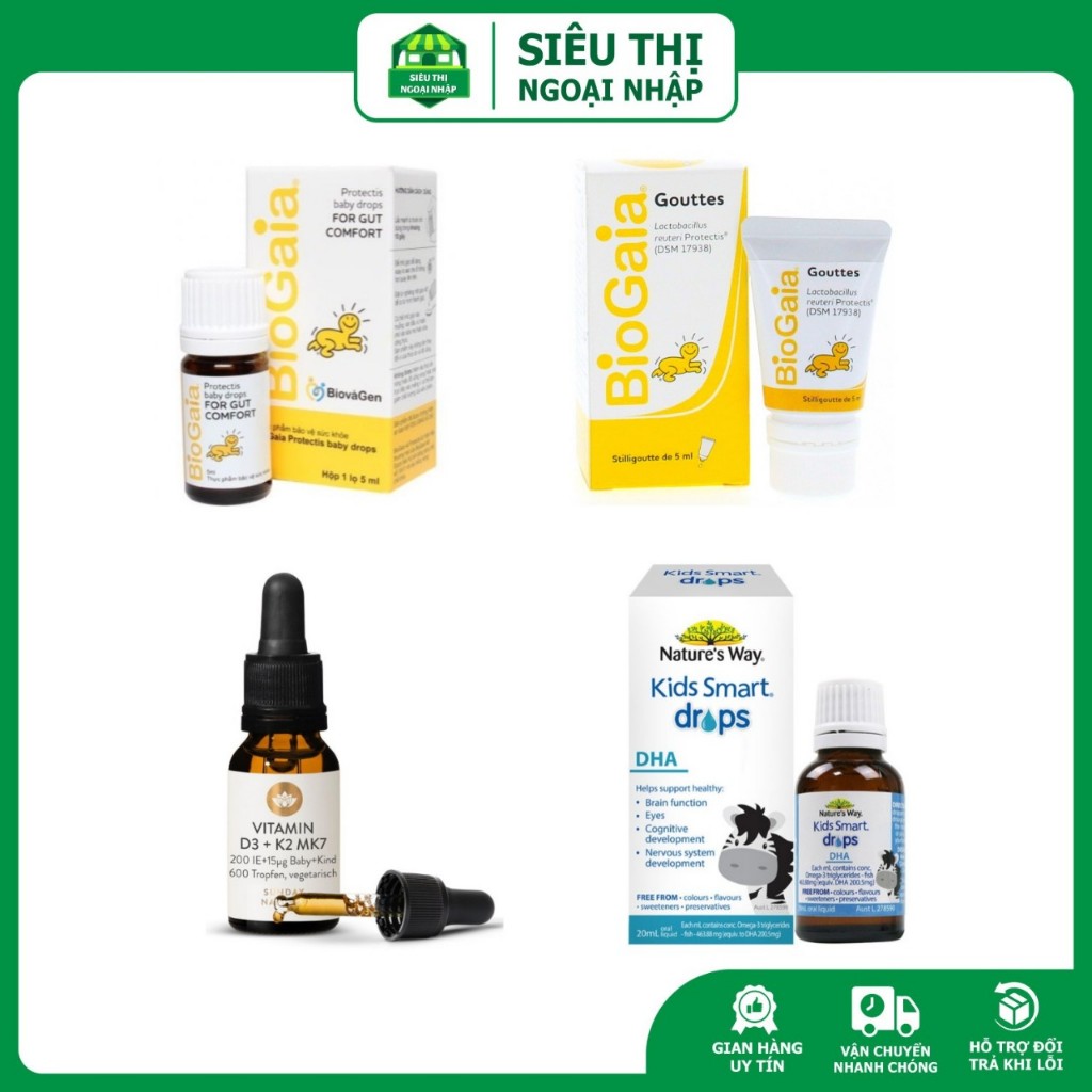 Vitamin K2 D3 Mk7 Sunday Natural K2D3 D3K2 Hấp Thụ Canxi Phát Triển Chiều Cao Cho Trẻ Sơ Sinh ( 20ml )