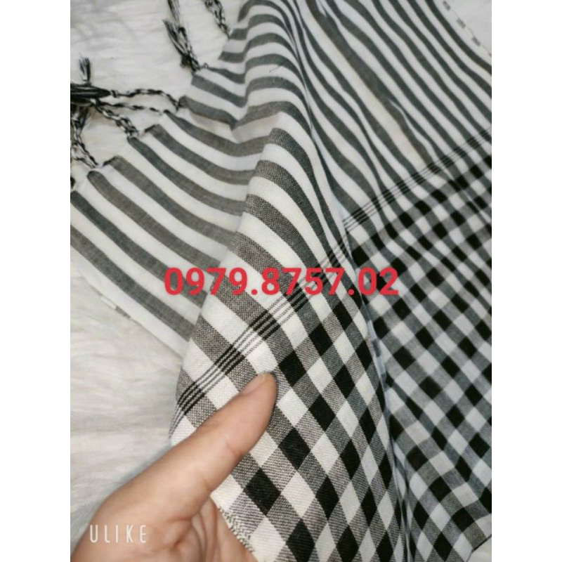 Khăn rằn nam bộ màu đen 60x165cm ẢNH THẬT