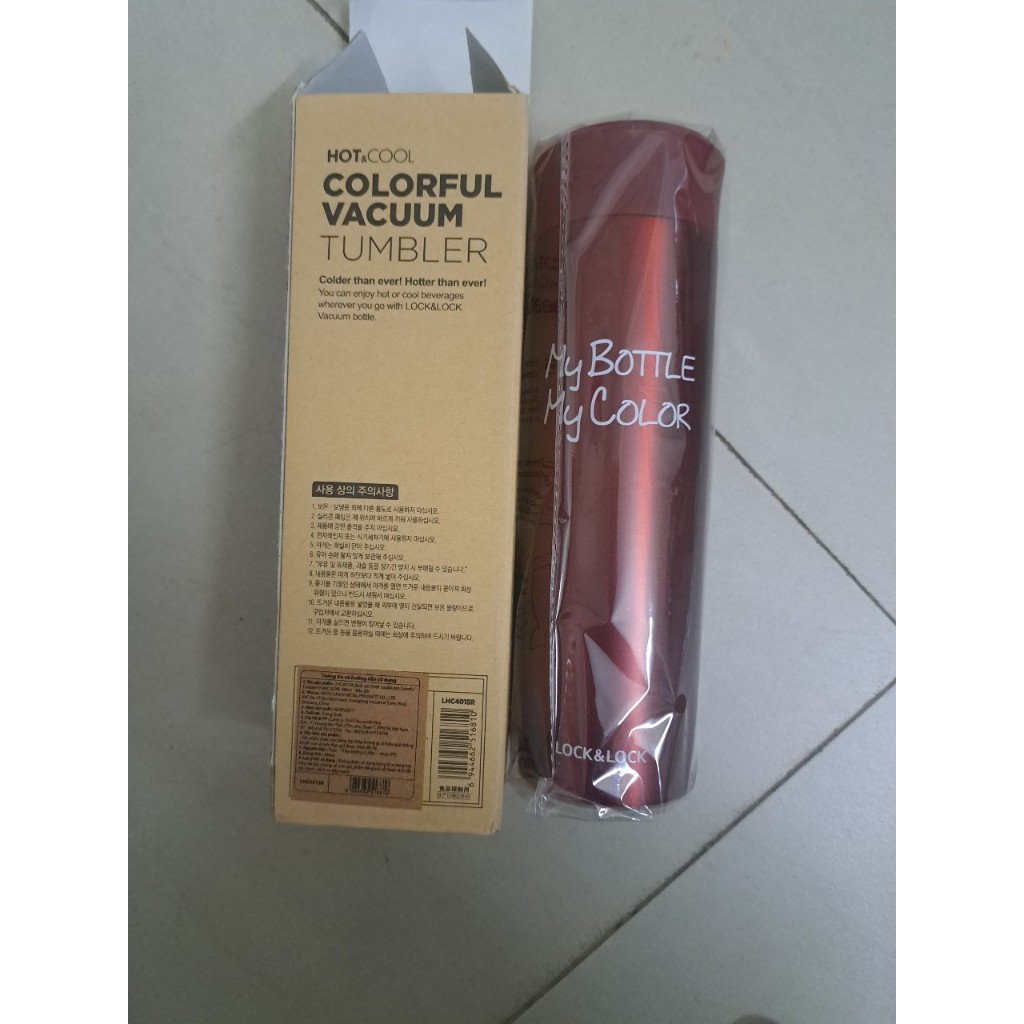 Bình giữ nhiệt Lock&Lock Colorful Tumbler  390ml LHC4015 - Màu đỏ