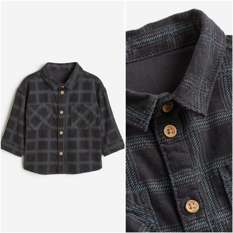 Áo sơ mi HM auth săn sale cho bé trai 8-18kg - Mẫu mới