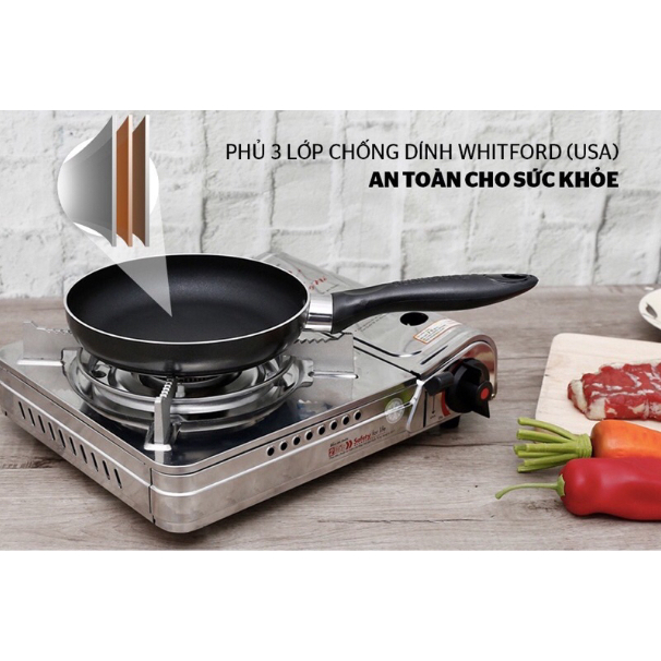 CHẢO CHỐNG DÍNH SUNHOUSE - NE24DA - SIZE 24 ĐÁY THƯỜNG