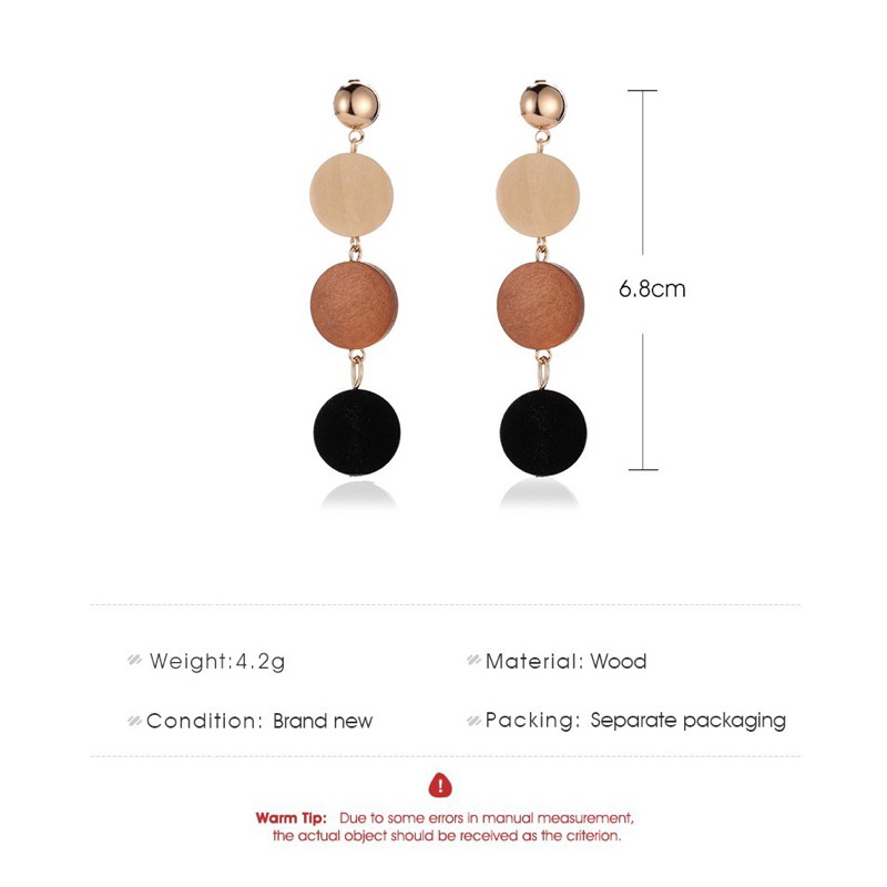 Bông tai tròn dài đối xứng ❄️