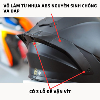 Đui gió Pista gắn nón bảo hiểm, phù hợp với các dòng ROC 03, ROC 08, YOHE 981, AGV, AGU, phụ kiện nón bảo hiểm fullface