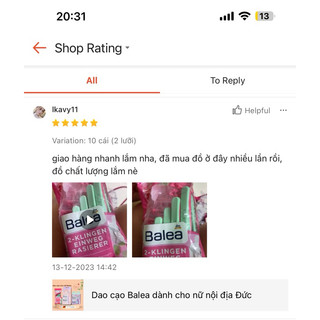 Dao cạo Balea dành cho nữ nội địa Đức