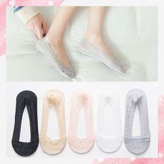 Vớ nửa bàn chân vải ren mang giày lười quyến rũ thời trang cho nữ