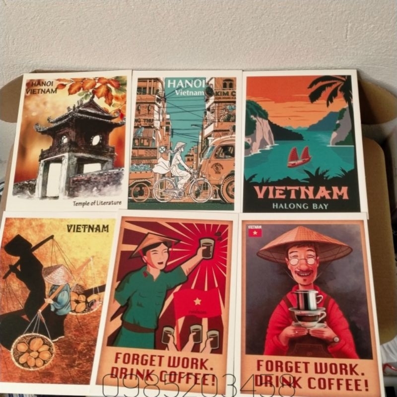 Bưu thiếp địa danh Việt Nam, tranh cổ động -postcard Viet Nam