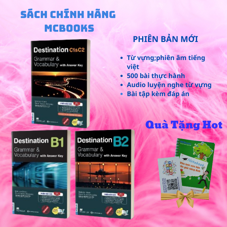 Sách - Trọn Bộ 3 Cuốn Giáo Trình Destination Grammar & Vocabulary B1, B2 và C1&C2 - Tái Bản(Combo, Lẻ,Tùy Trọn) | BigBuy360 - bigbuy360.vn