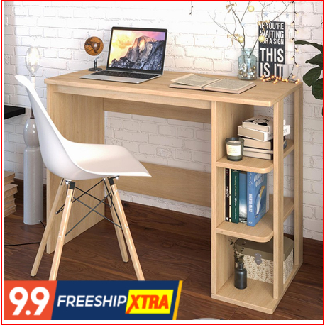 Bàn Làm Việc ✨FREESHIP✨Chất Liệu Gỗ Kèm Kệ Sách Đa Năng Gọn Tiện | BigBuy360 - bigbuy360.vn