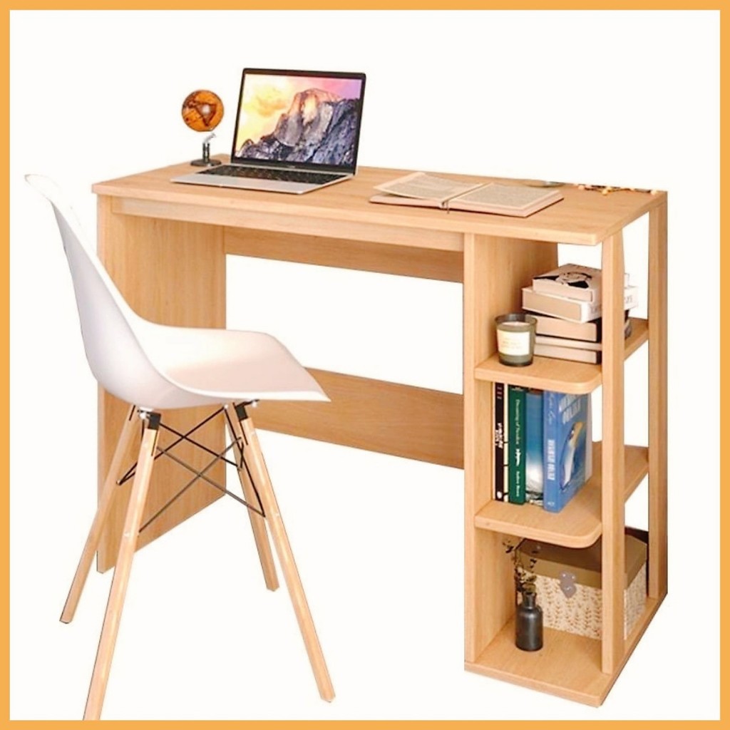 Bàn Làm Việc ✨FREESHIP✨Chất Liệu Gỗ Kèm Kệ Sách Đa Năng Gọn Tiện | BigBuy360 - bigbuy360.vn