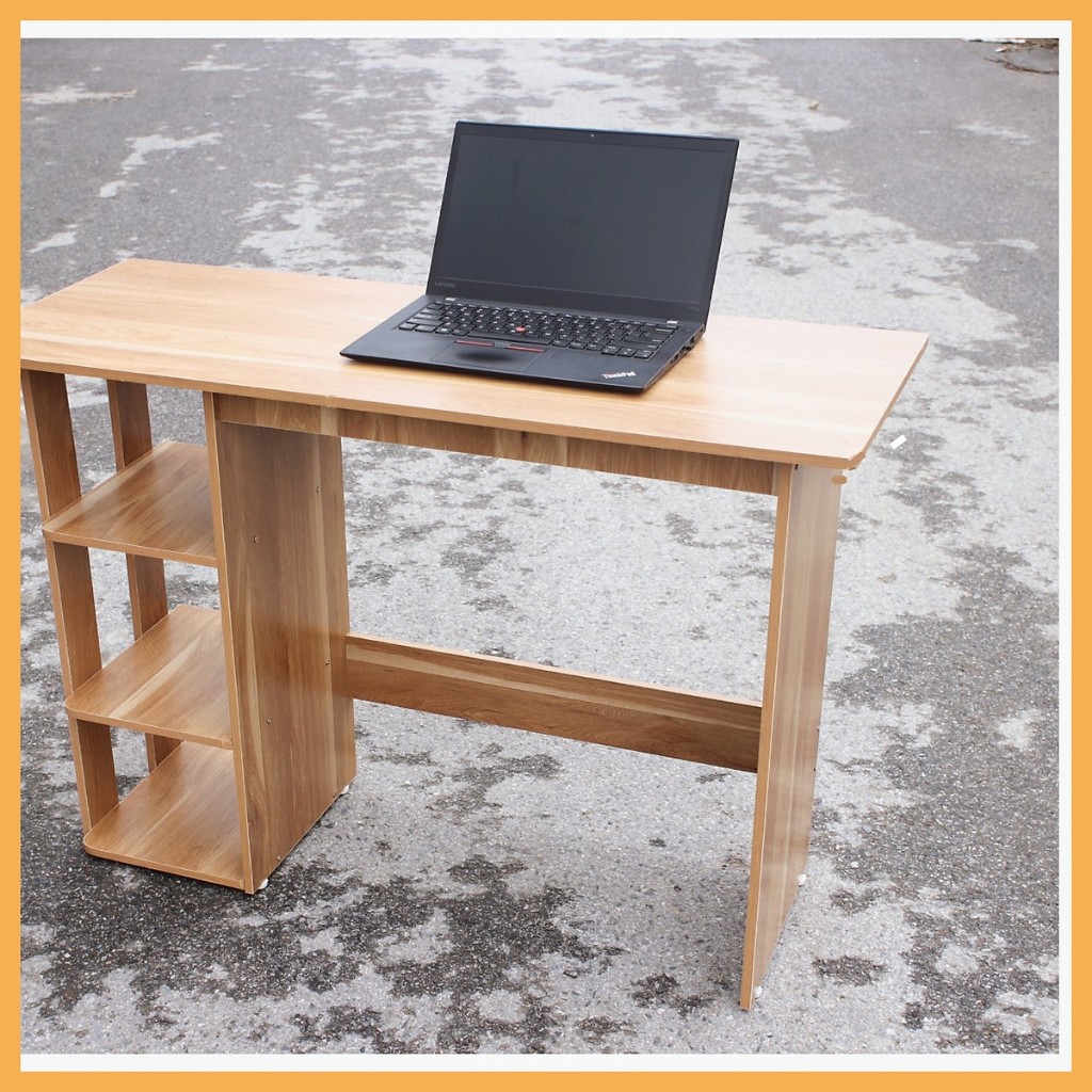 Bàn Làm Việc ✨FREESHIP✨Chất Liệu Gỗ Kèm Kệ Sách Đa Năng Gọn Tiện | BigBuy360 - bigbuy360.vn