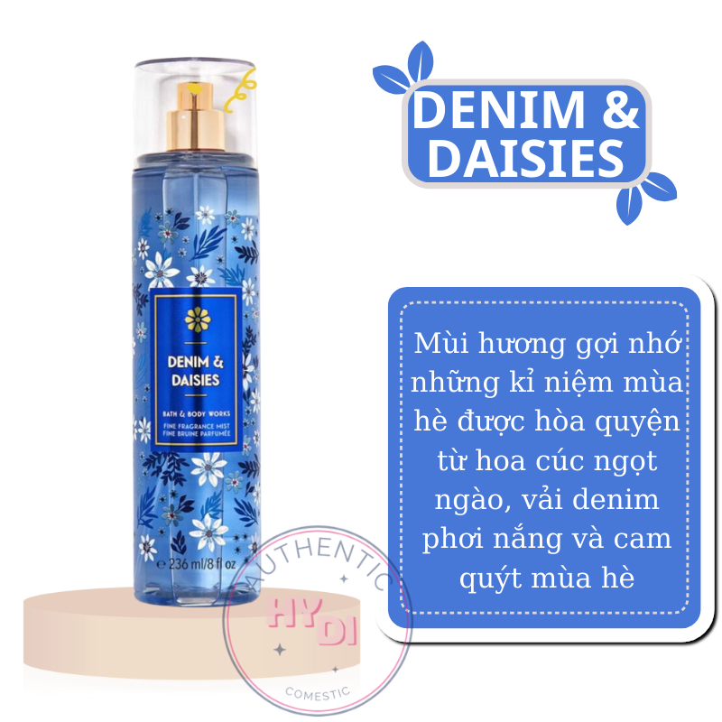 DENIM & DAISIES - Xịt Thơm Toàn Thân Body Mist Bath & Body Works USA