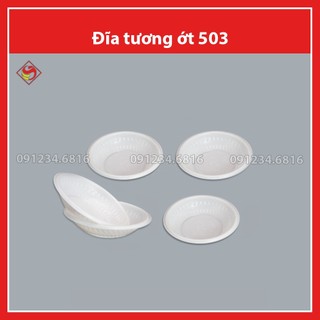 (50 cái) - Đĩa nhựa ăn một lần