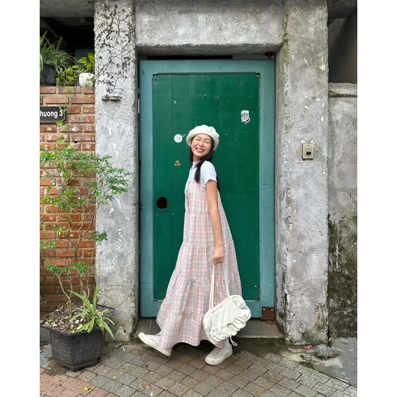 ĐẦM CARO MÀU KẸO NGỌT DÁNG XOÈ